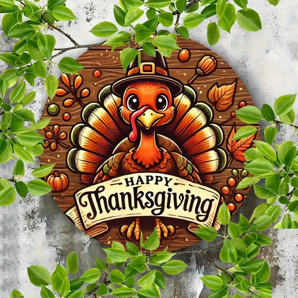 Happy Thanksgiving Aluminum Alloy Wall Art