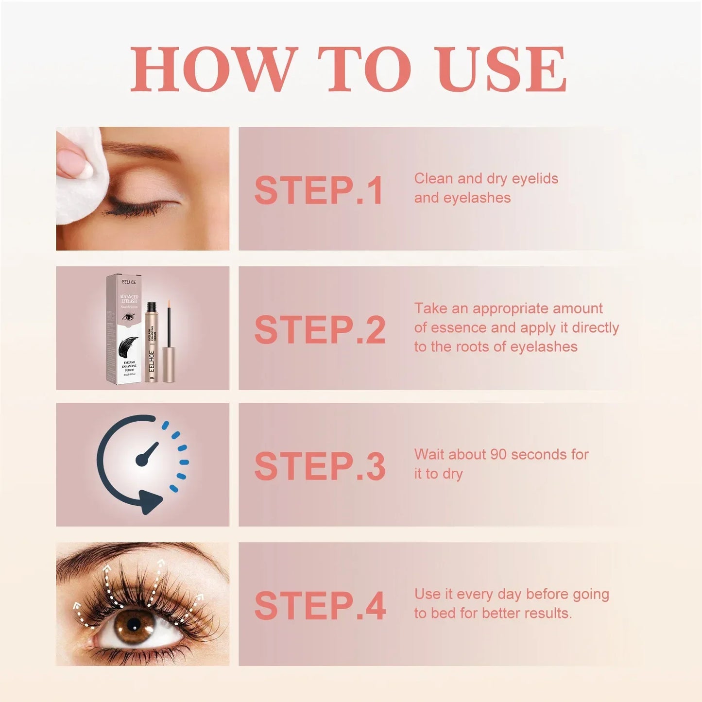 Eyelash/Eyebrow  Mascara Makeup Growth Enhancer