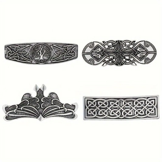 4PCS Viking Vintage Hair Barrettes