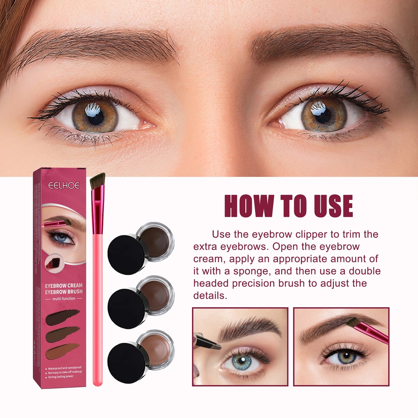 Eyebrow Pomade Waterproof Long-lasting