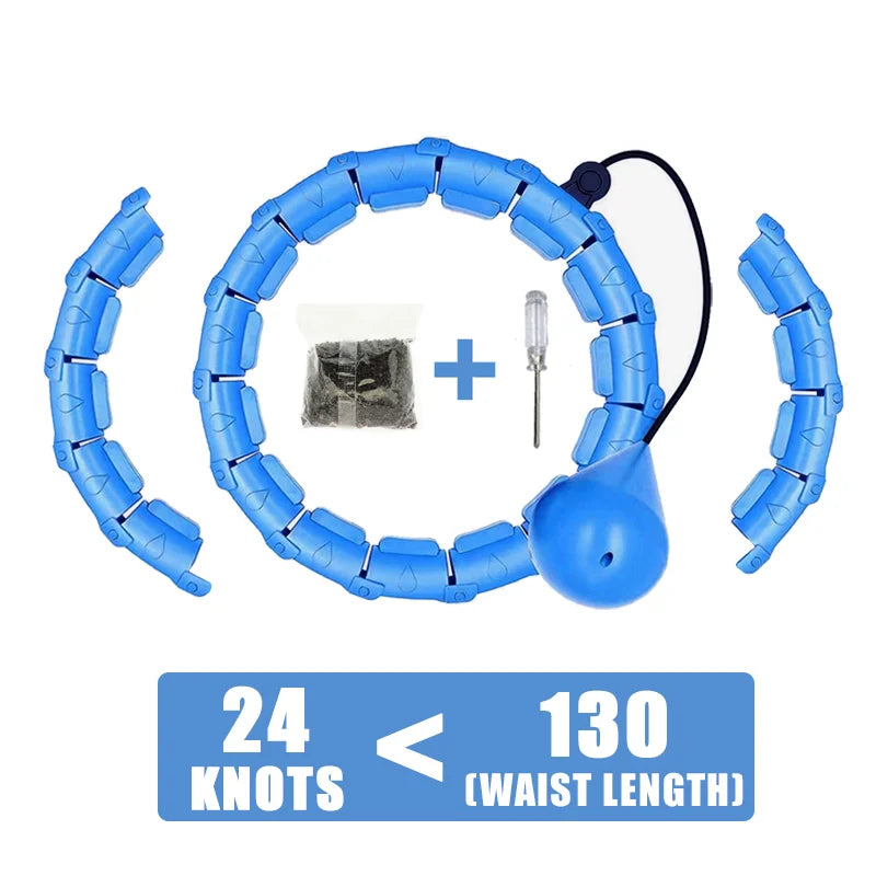 Weighted Hula Circle Hoops, 2 in 1 Adjustable with Detachable Knots