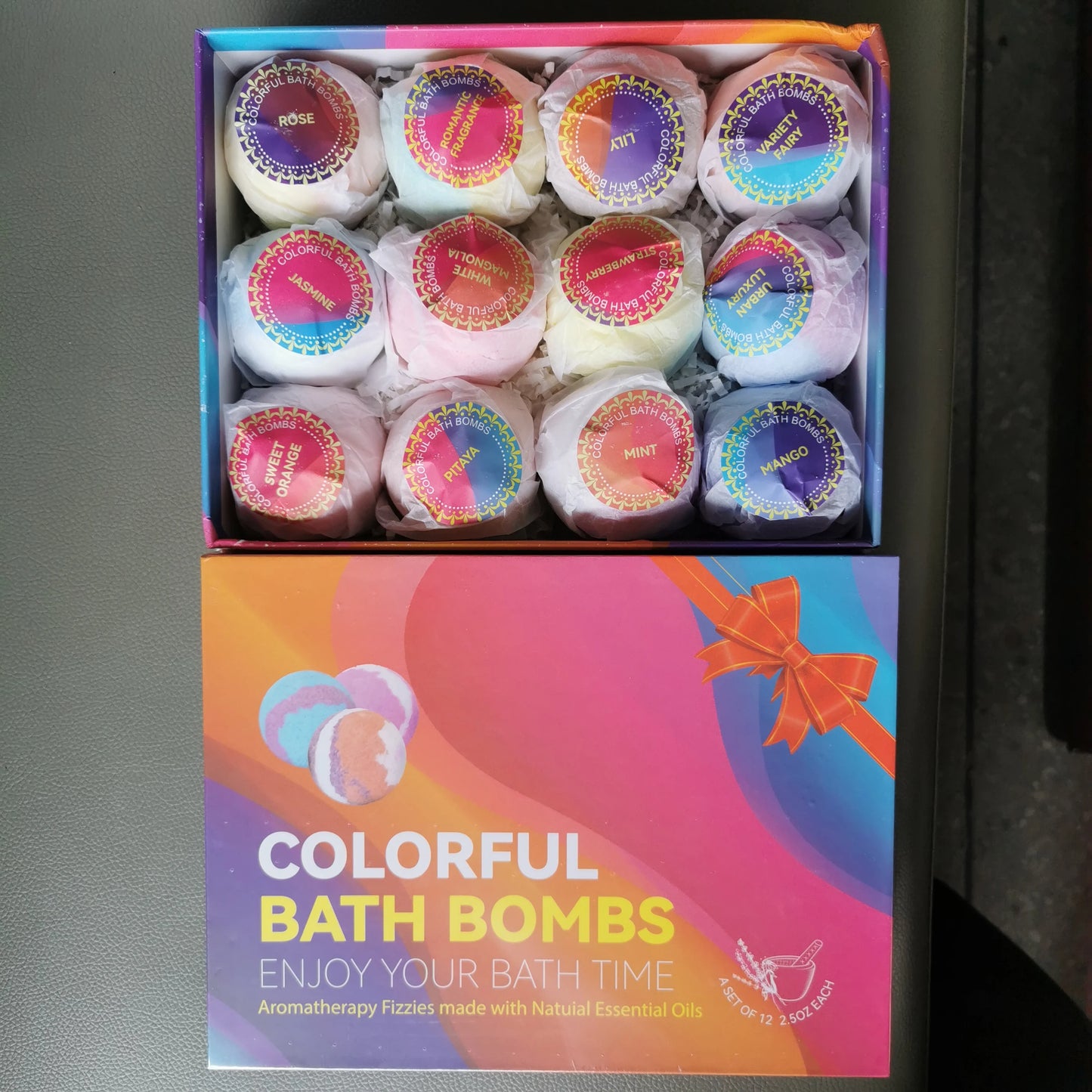 COLORFUL BATH BOMBS Moisturize Skin and Relieve Stress