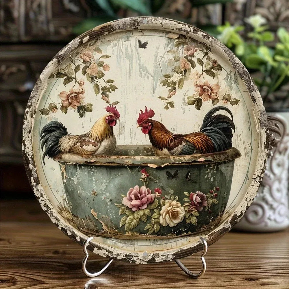 Barnyard Chicken Theme Wreath Sign
