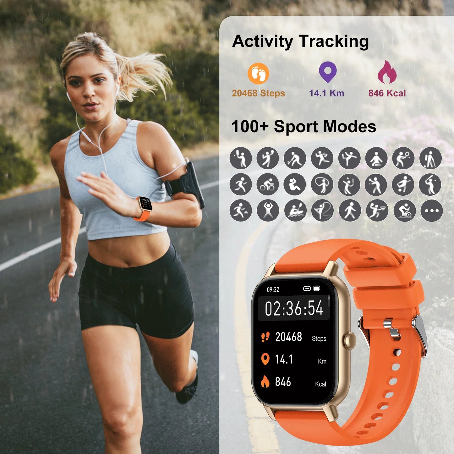 Smart Watch, Waterproof, Fitness Activity Tracker