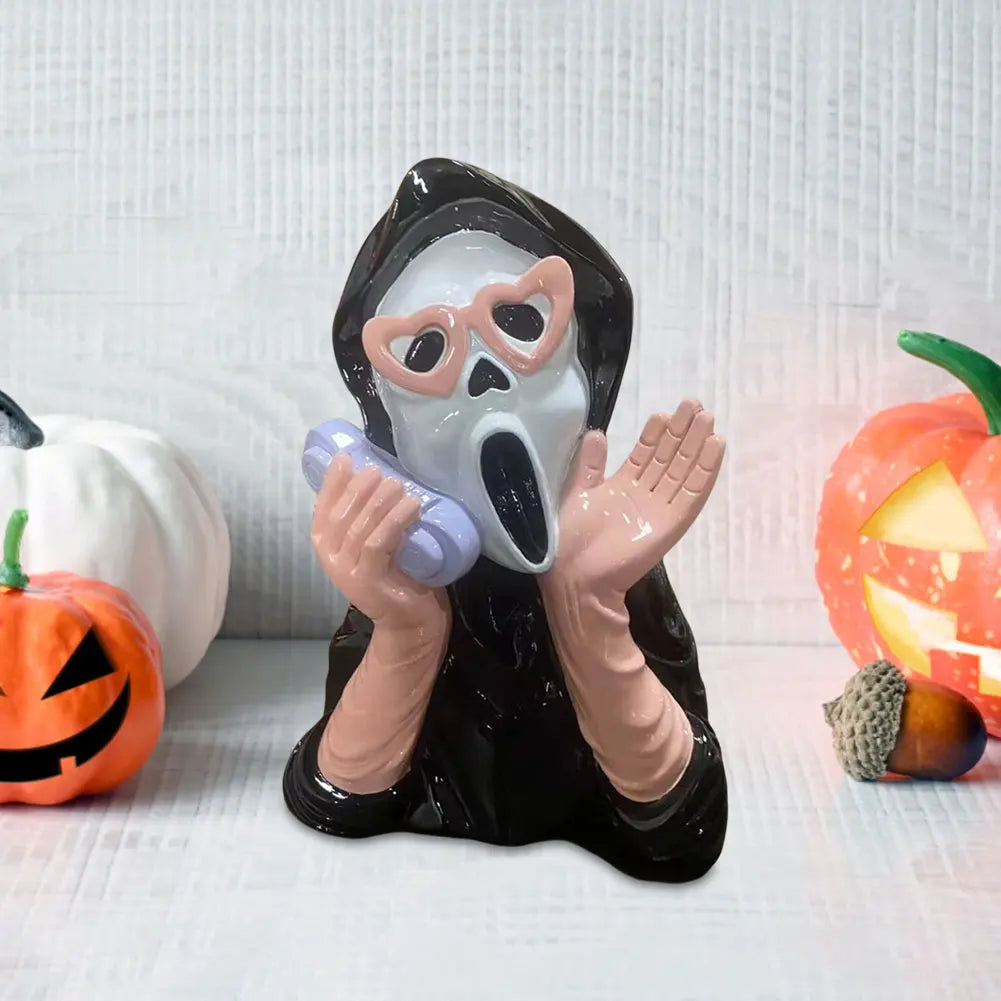 Screaming Face Ghost Figurine