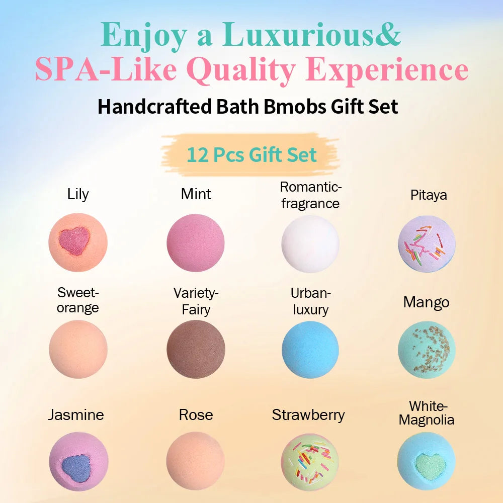 COLORFUL BATH BOMBS Moisturize Skin and Relieve Stress