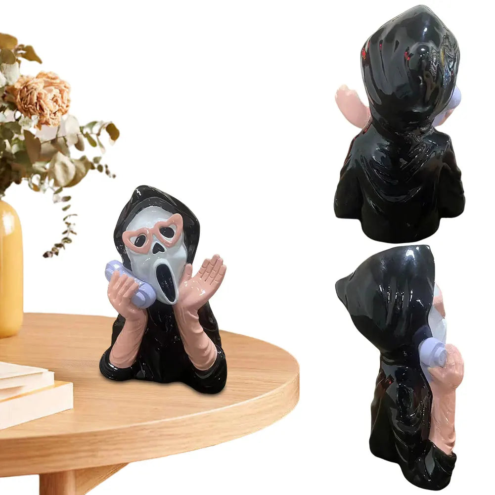 Screaming Face Ghost Figurine