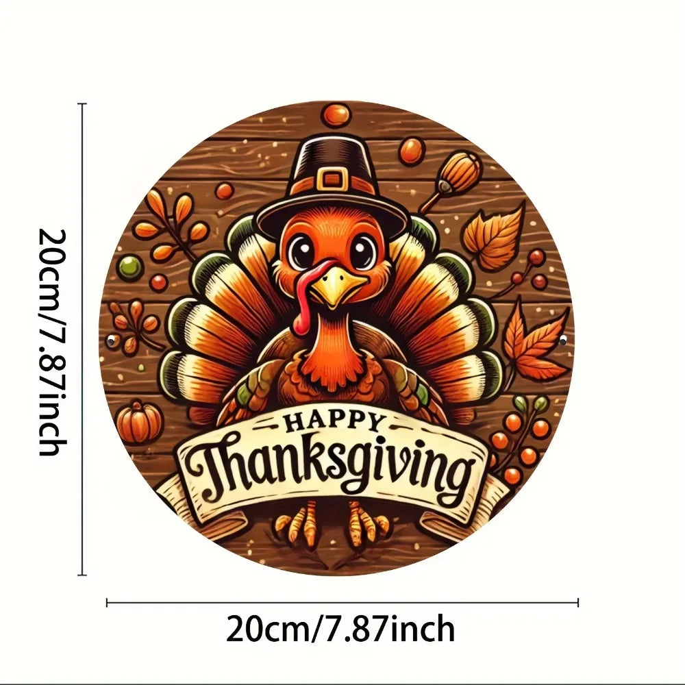 Happy Thanksgiving Aluminum Alloy Wall Art