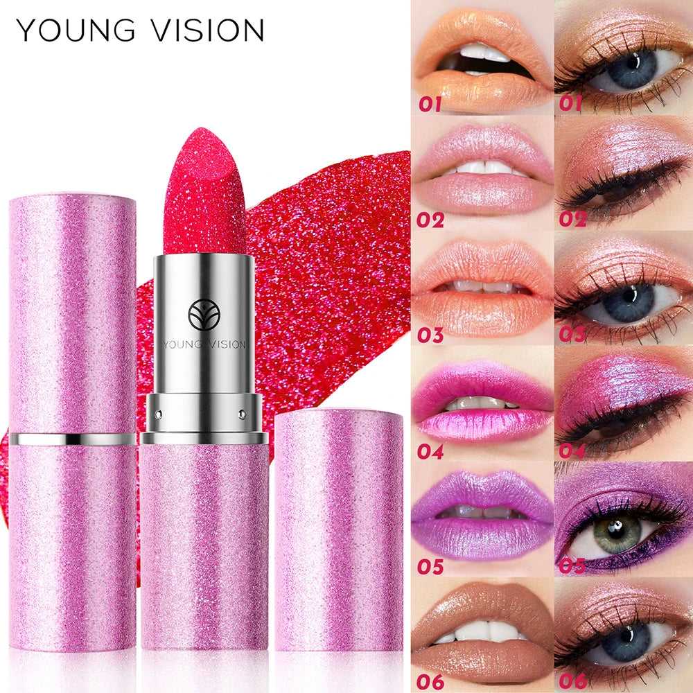Pearlized shimmer Lipsticks and Eyeshadows