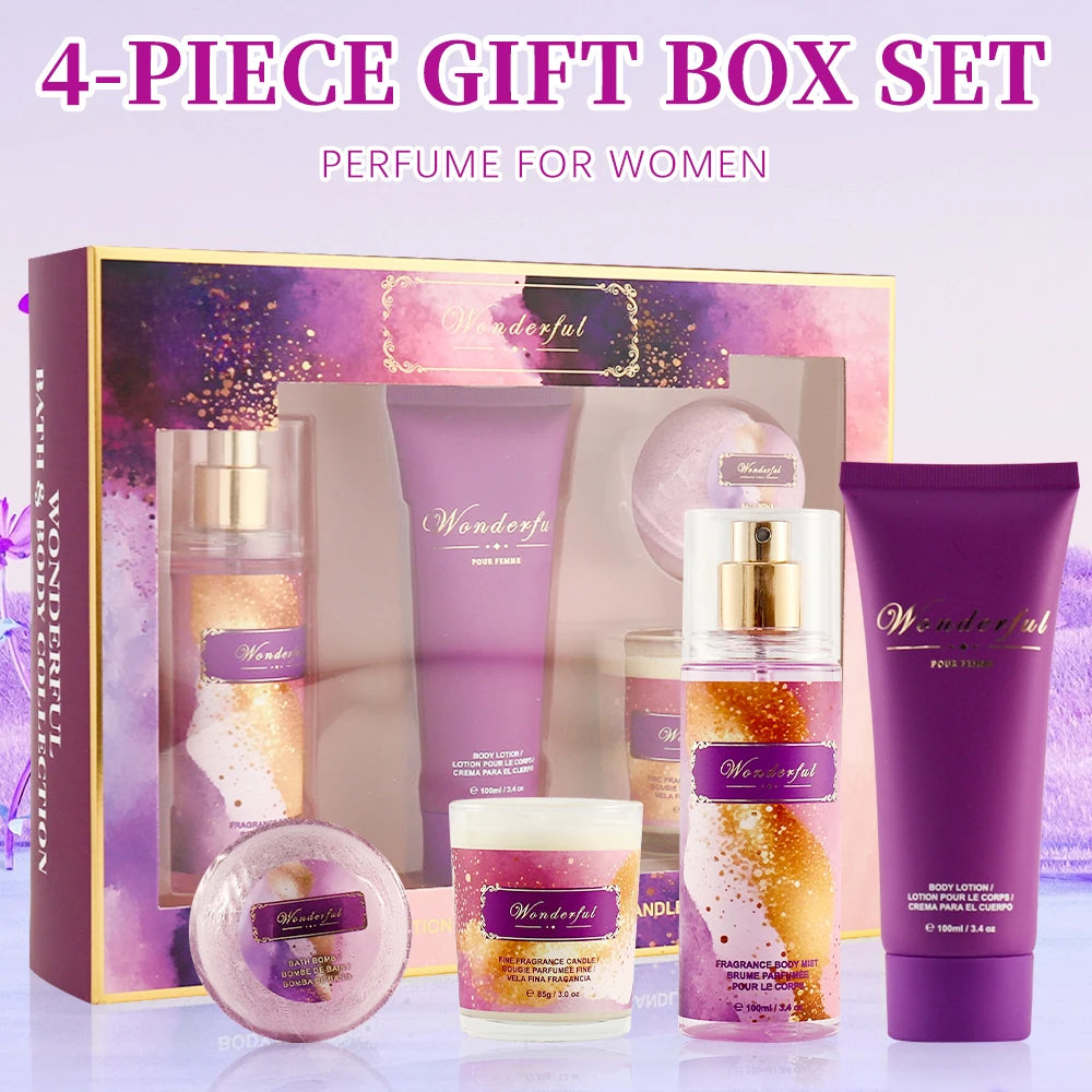 Fragrance Sets: Body Mist/Body Lotion/Candle/Bath Bomb