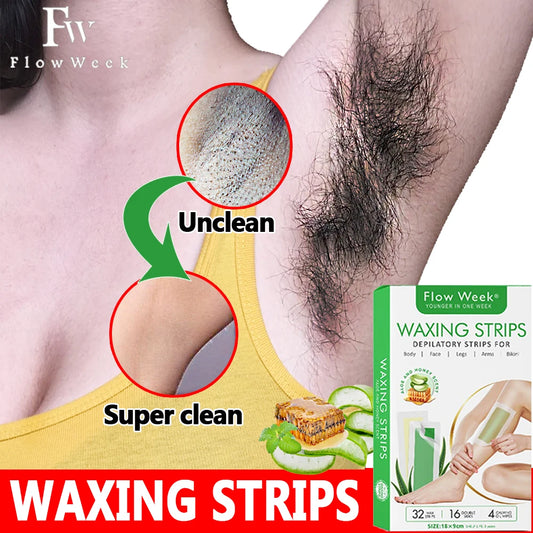 Hair Remove Cold Wax Strips Women Men