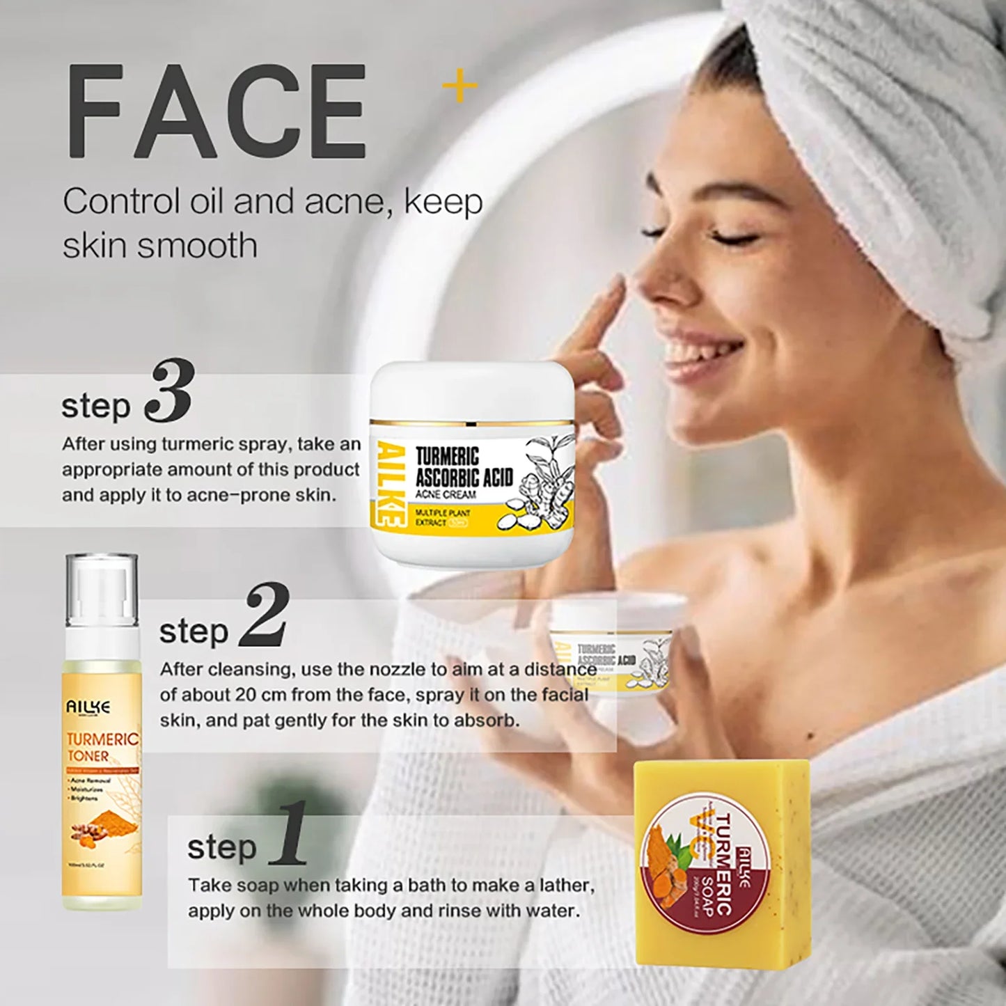 Natural Organic Turmeric Skin Care Kit