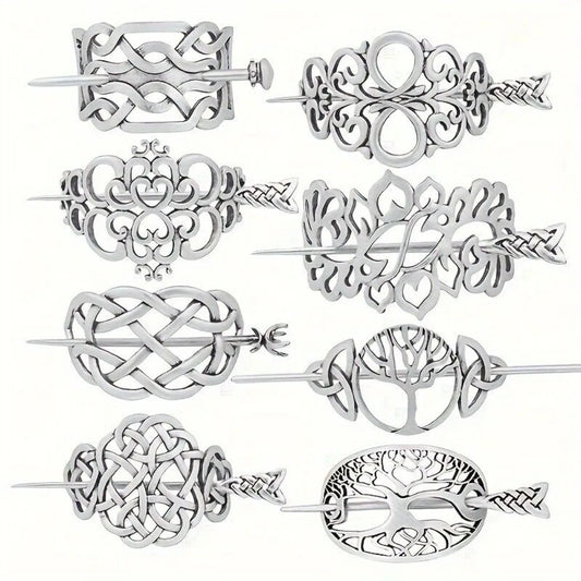 8PCS Viking Celtic Hair Sticks