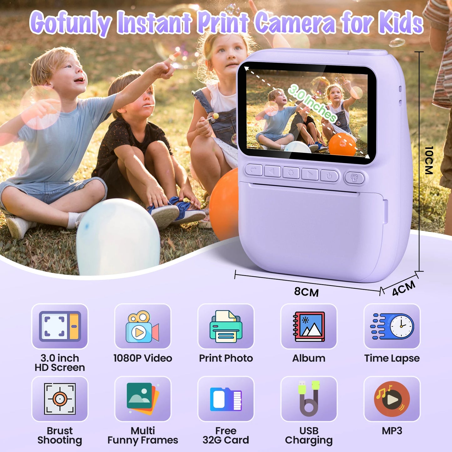 Instant Print Camera for Kids