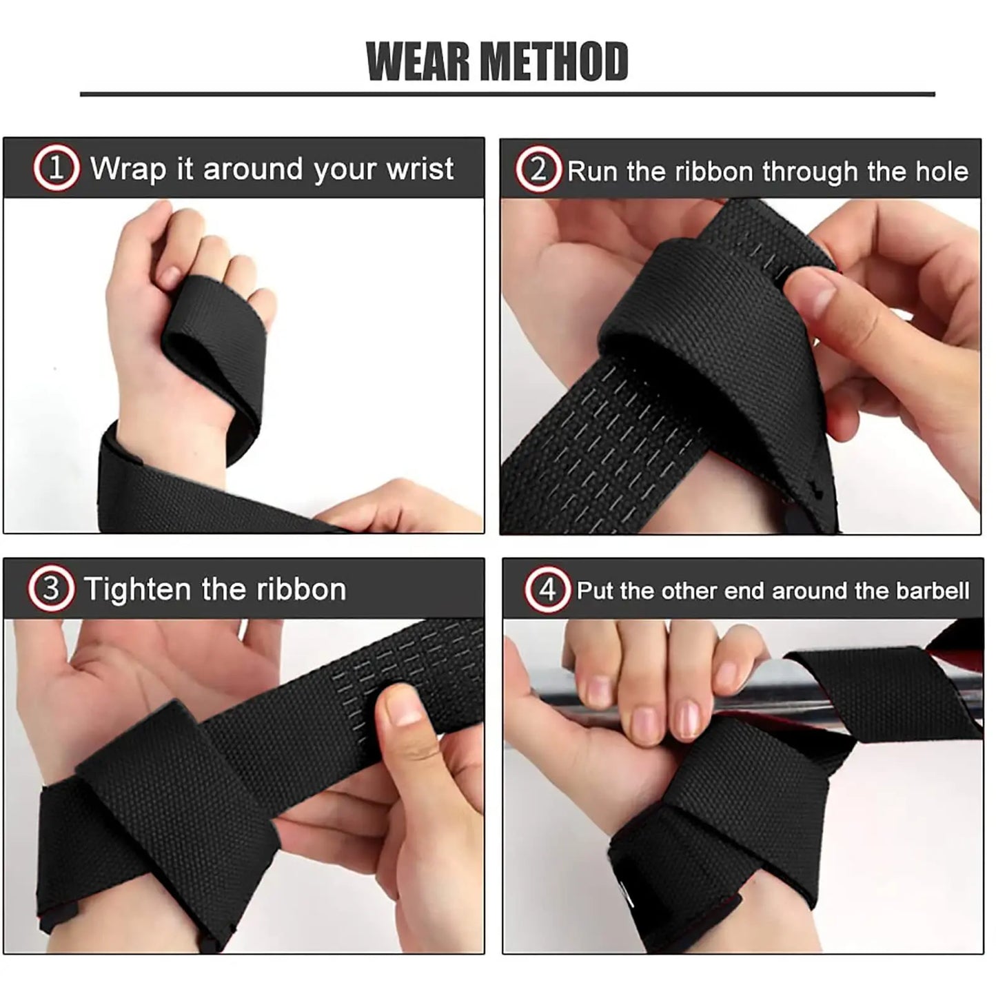 Wrist Straps, Strength Training, Adjustable Non-slip