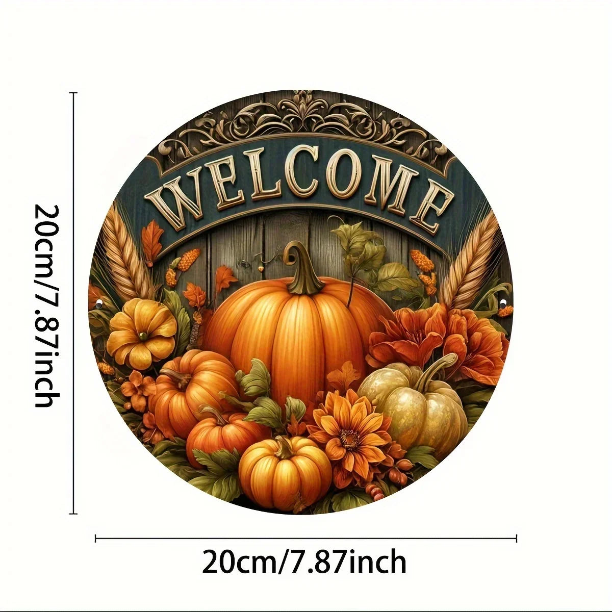 Tin Painting  Welcome Sign - Fall Harvest Festival