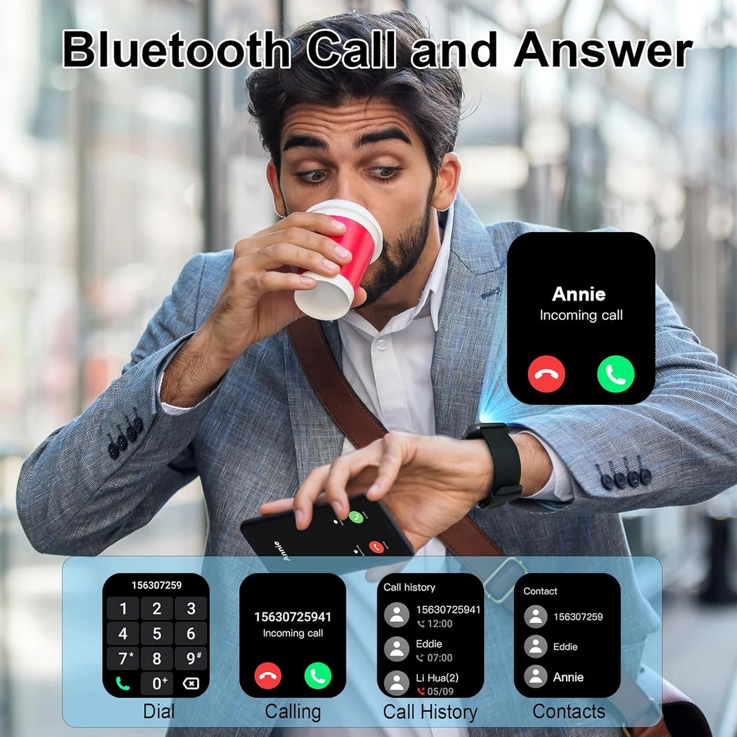 Smart Watch (Waterproof), 100+ Sport Modes