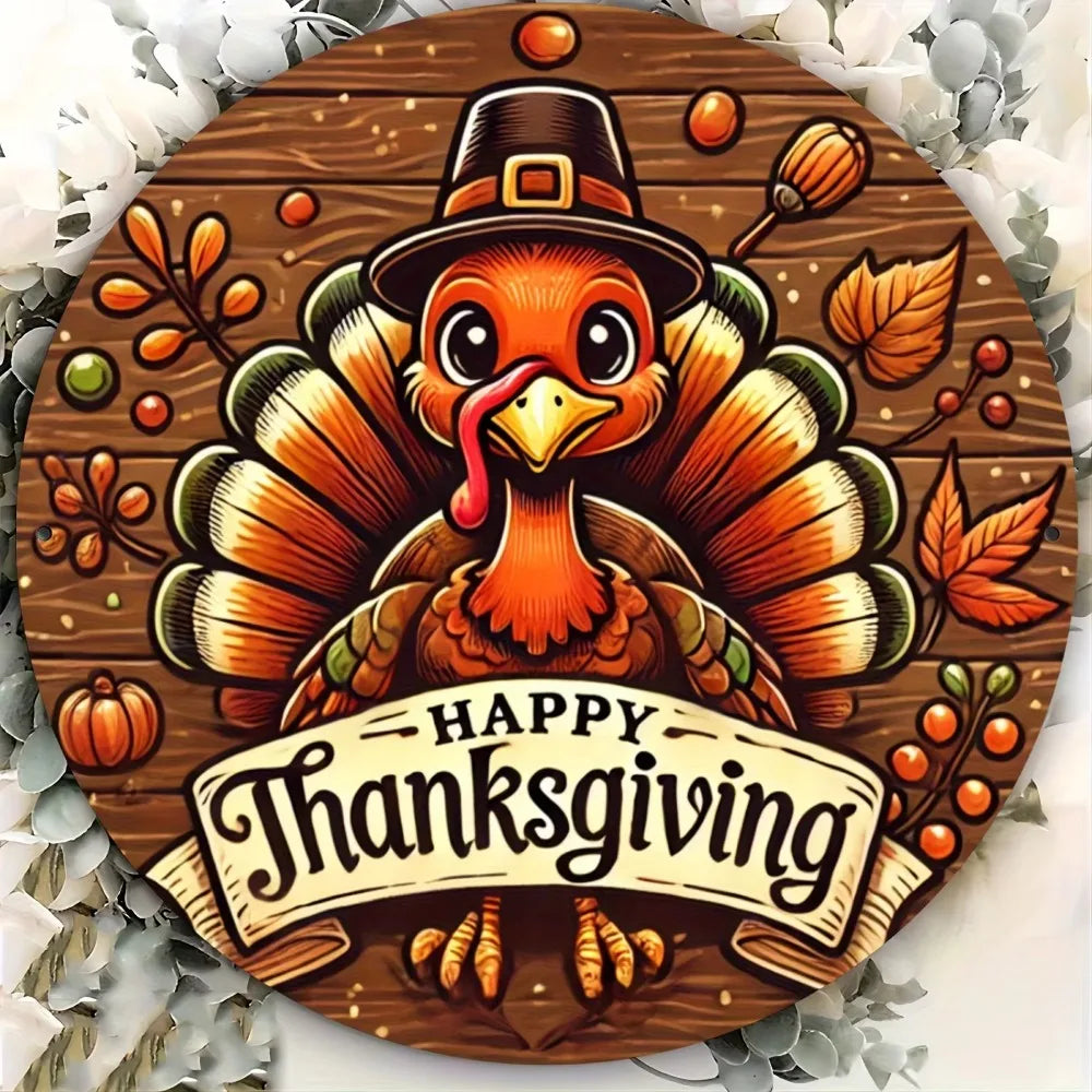 Happy Thanksgiving Aluminum Alloy Wall Art
