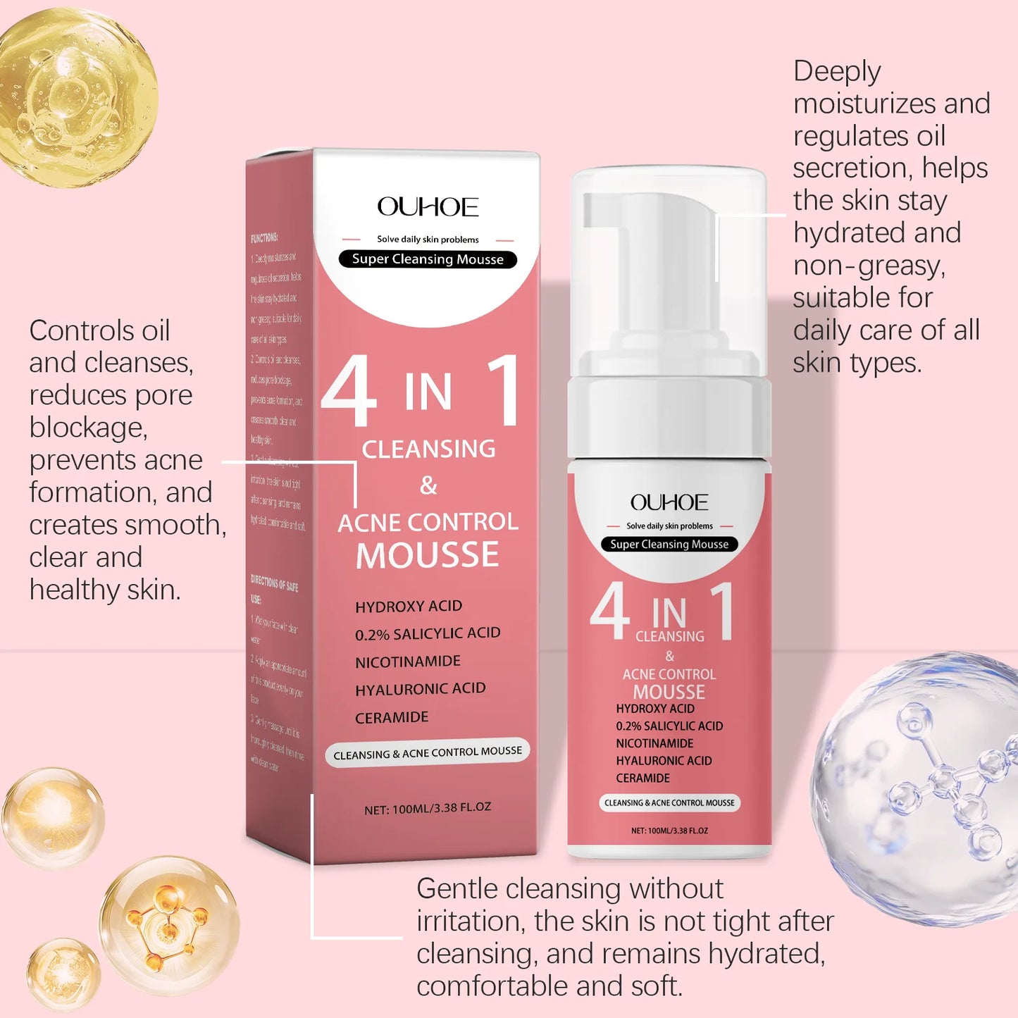 Foaming Face Cleanser - Hydrating Cleansing Mousse
