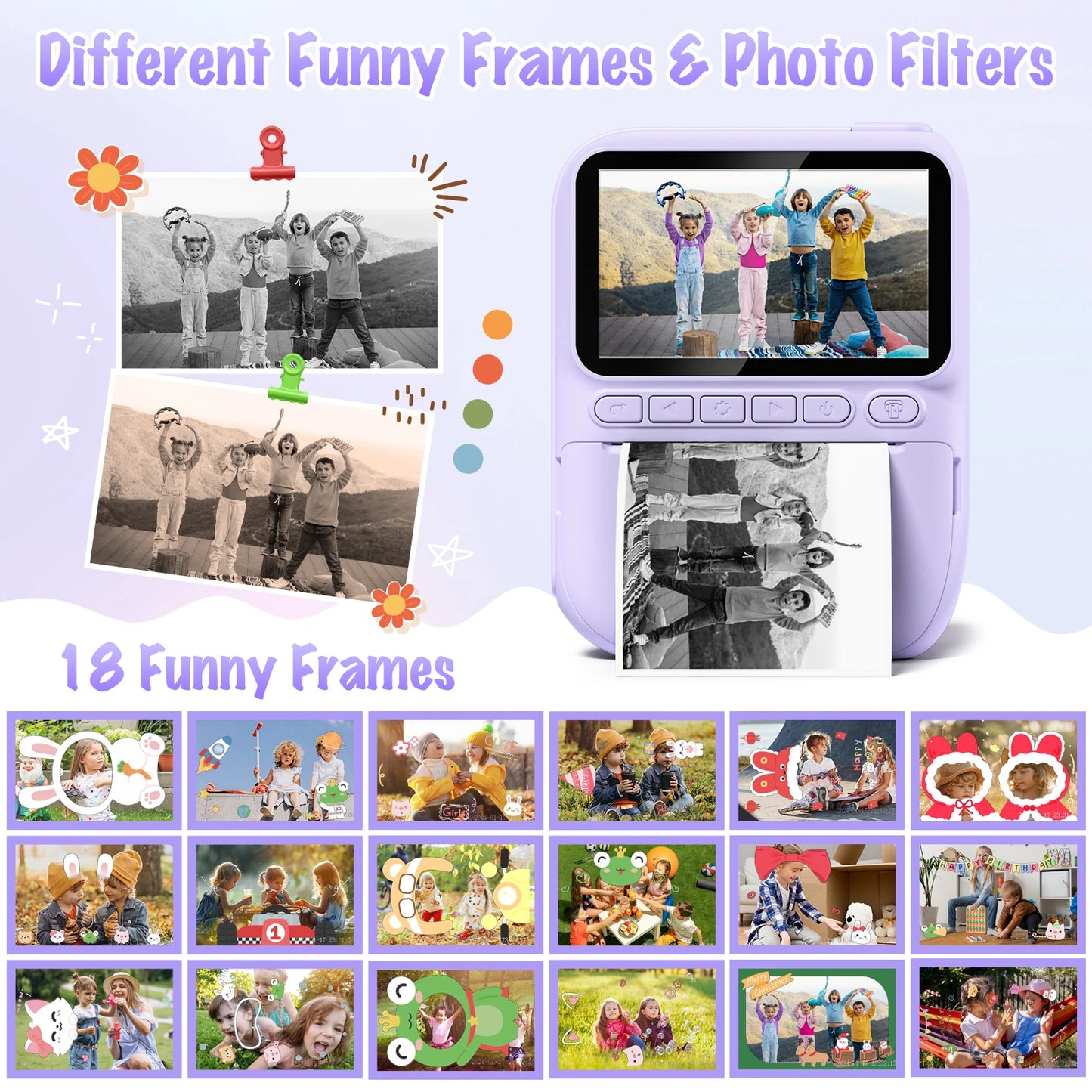 Instant Print Camera for Kids