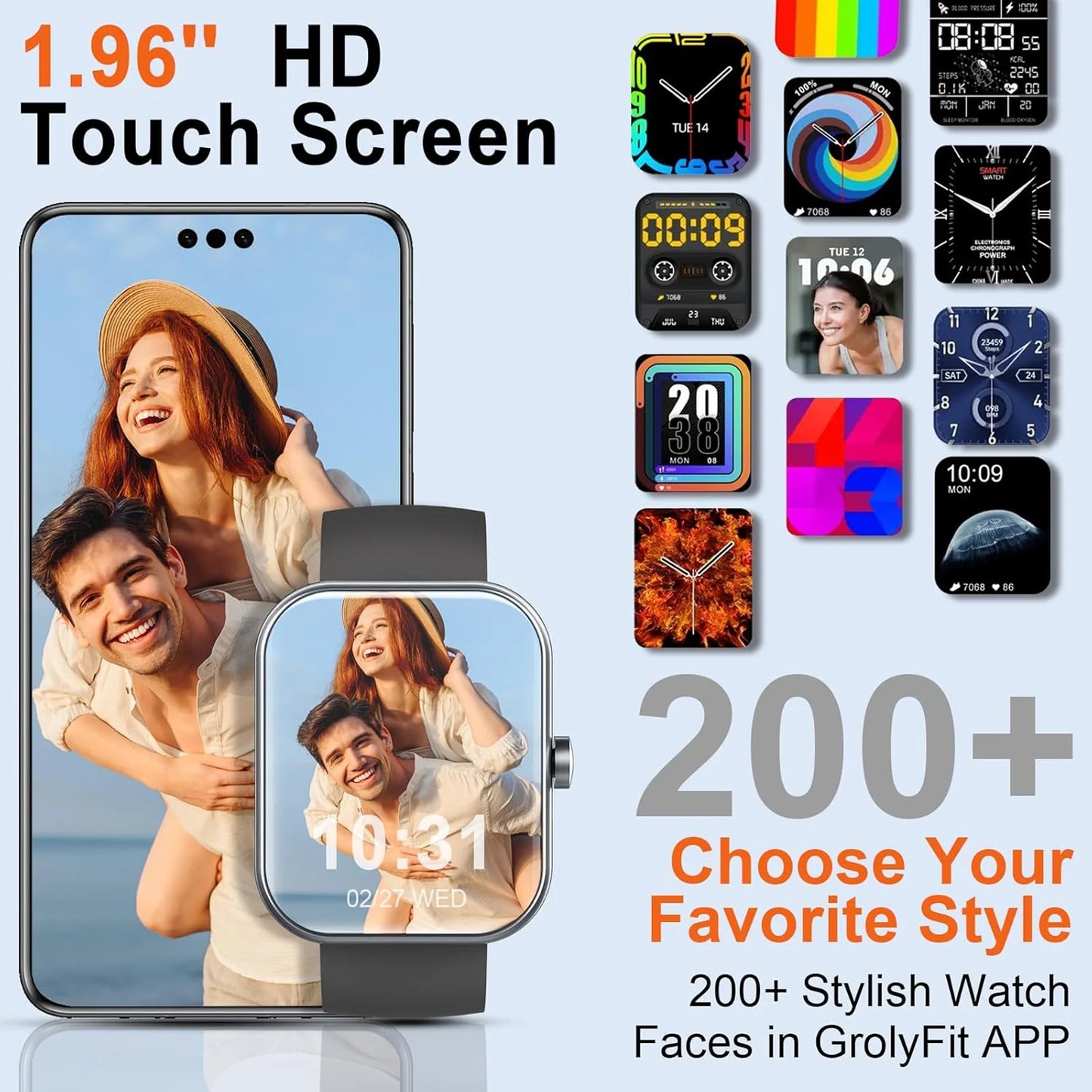 Smart Watch (Waterproof), 100+ Sport Modes