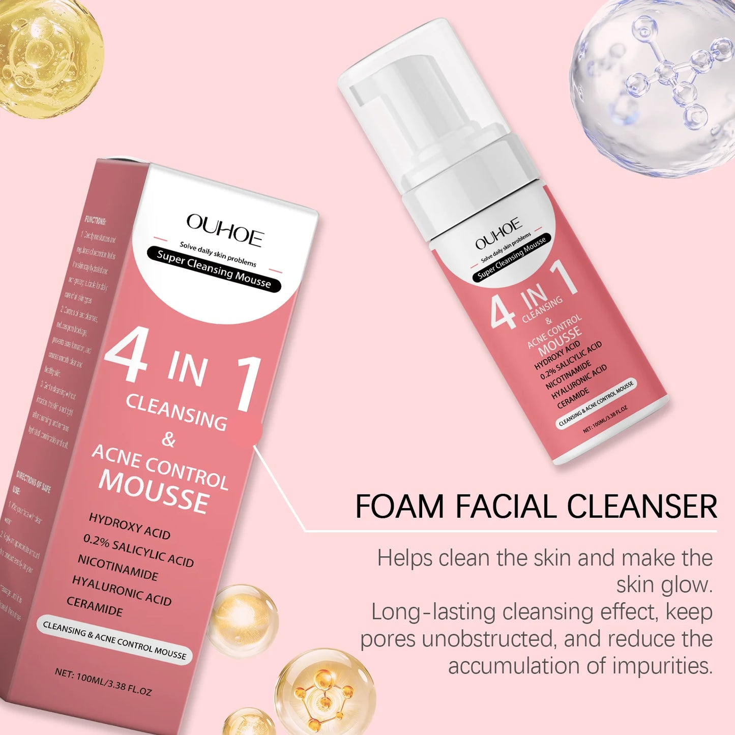 Foaming Face Cleanser - Hydrating Cleansing Mousse