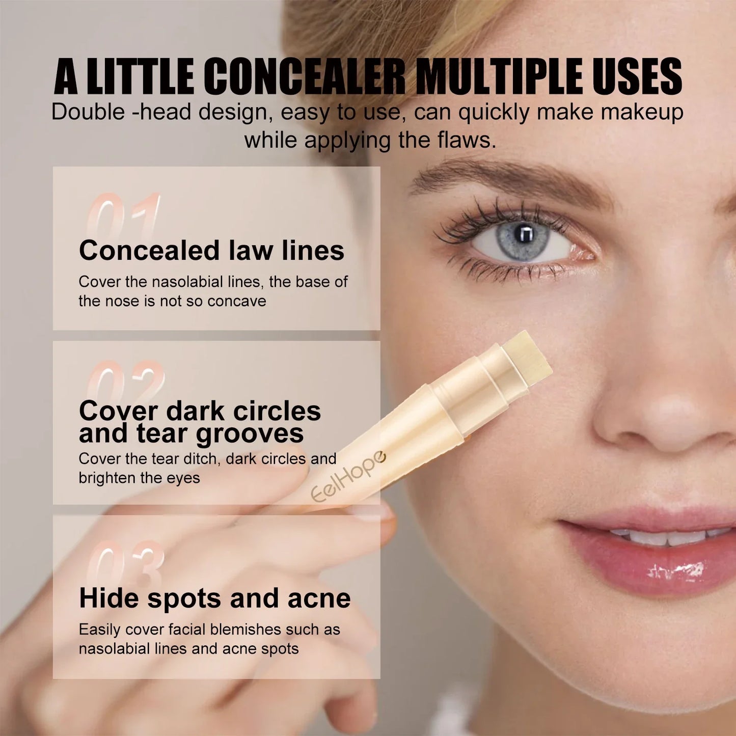 Concealer Cover Acne Spot Highlighter Dual Shadow